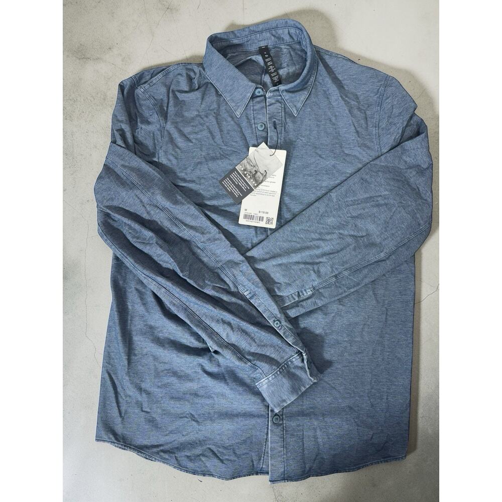 Lululemon Men's Commission Shirt Size Medium , Denim Comfortable Button Down